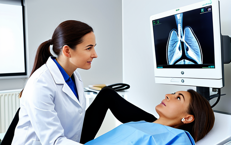 Consultation & Planning**
A professional female plastic surgeon in a clean, modern clinic consults with a fully clothed female patient. The doctor is reviewing a 3D-CT scan image of the patient's jaw on a monitor, explaining the procedure and potential outcomes. The patient is attentively listening, dressed in modest clothing. Focus on the professional atmosphere, doctor-patient communication, and advanced medical technology. Safe for work, appropriate content, perfect anatomy, natural proportions, professional setting, family-friendly.
**