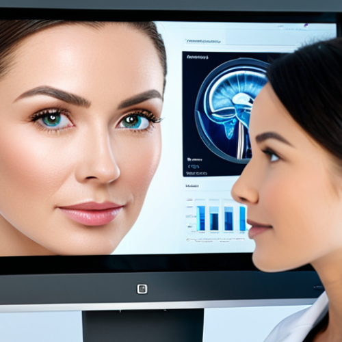 Home 23 성형외과 기술 차별화 - **Image Prompt 1: Personalized Aesthetic Consultation with Advanced 3D Simulation**
A sophistica...